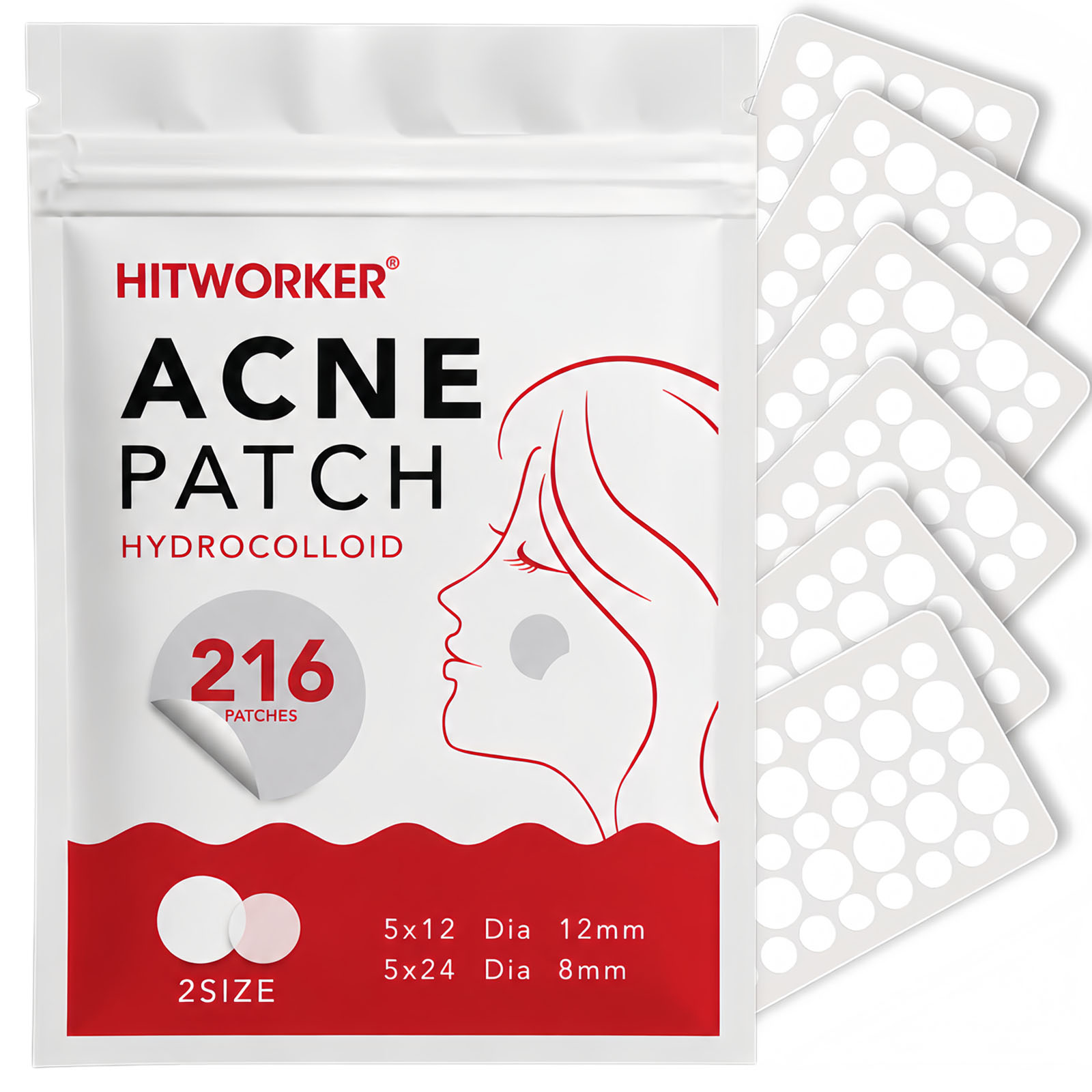Skincare The Originote - 216 Adesivos Hidrocoloides para Espinhas, 2