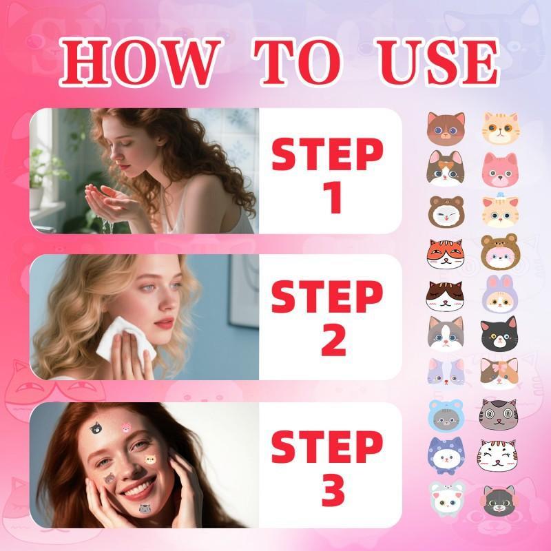 Skincare Animate - 600 pçs dos desenhos animados acne