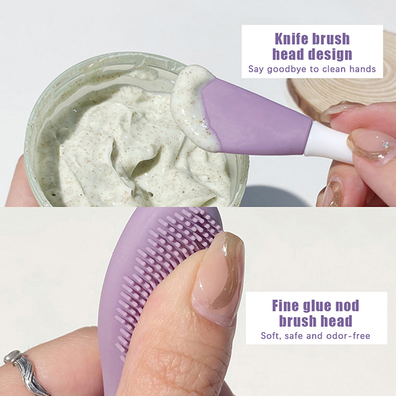 1pc silicone cabeça dupla másc - Skincare Lamer avaliação e preço